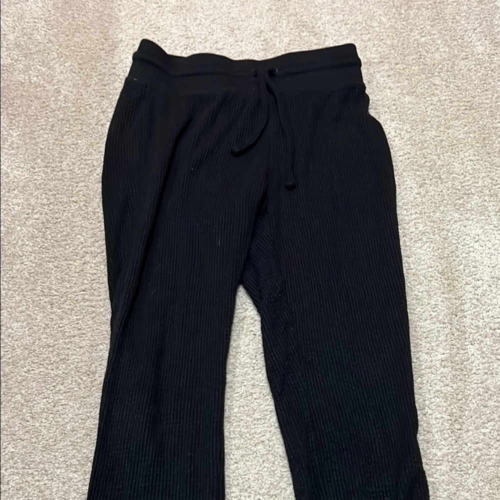 LC Lauren Conrad Black Track Pants with Relaxed Fit